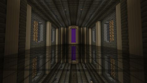 Minecraft Nether Portal Room Design, Minecraft Portal Room Ideas, Nether Portal Room Design, Portal Room, Minecraft End Portal Room Design, Minecraft Nether Room, Nether Tunnel, Portal Room Minecraft, Nether Tunnel Minecraft