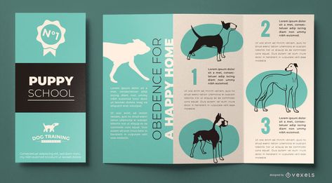 Dog training brochure template #AD , #AFFILIATE, #spon, #training, #brochure, #template, #Dog School Brochure, Puppy School, Brochure Design Creative, Brochure Design Layout, Professional Brochure, Buch Design, Free Brochure, Free Brochure Template, Creative Brochure