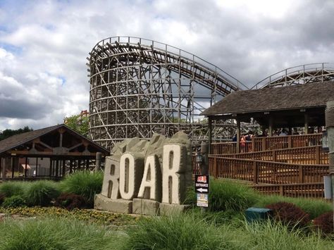 Roar (trademarked as ROAR) is the name of a wooden roller coaster at Six Flags America located near Upper Marlboro, Maryland. Six Flags America, Wooden Roller Coaster, Six Flags, Roller Coaster, Marina Bay Sands, Maryland, Mammals, Disneyland, Entrance