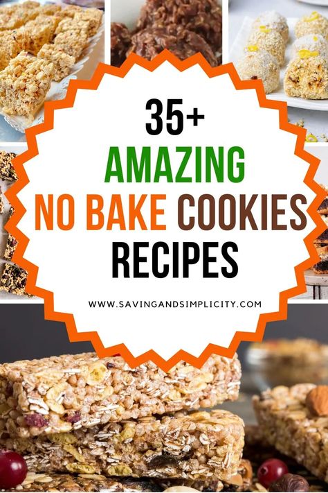 35+ easy to make no bake cookie recipes including pecan pie cobbler. Easy cookie recipes. Peanut butter no bake cookie recipe & more. Simply delicious cookies perfect for friendsgiving, holiday cookie exchange, gift giving or enjoying with a cup of coffee. Healthy No Bake Breakfast Cookies, Cheap Cookie Recipes, No Bake Cookies Recipe Easy, Unbaked Cookies, Refrigerator Cookies Recipes, Cookie Recipes Peanut Butter, No Bake Christmas Cookies, No Bake Cookie Recipes, No Bake Cookie Recipe