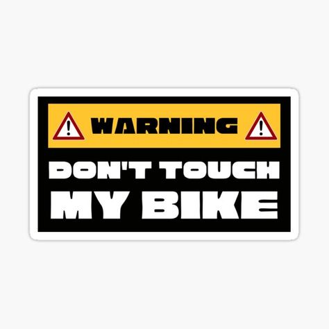 Bike Sticker, Motorbike Art, Computer Gaming Room, Funny Motorcycle, Bike Quotes, Cute Blue Wallpaper, Bike Stickers, Typographic Logo, Warning Sign