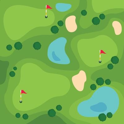 Golf Course Art, Golf Course Drawing, Golf Design Graphic, Golf Mural, Golf Vector, Golf Illustration, Pub Golf, Golf Pattern, Golf First Birthday