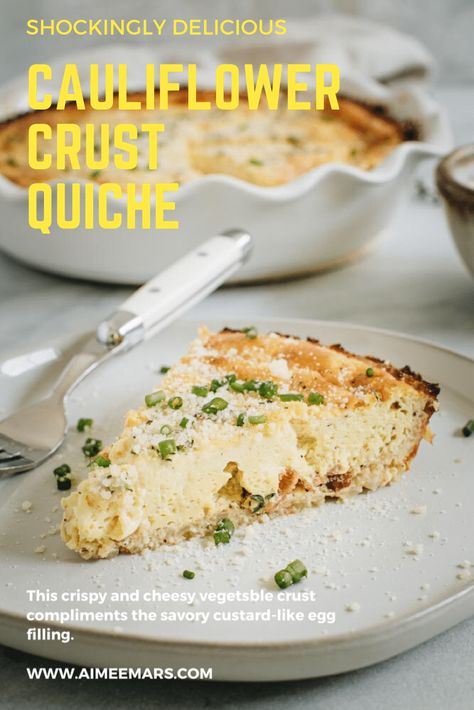 Cauliflower Quiche, Quiche Keto, Calzone Recipes, Gluten Free Brunch Recipes, Low Carb Quiche, Gluten Free Brunch, Cauliflower Dishes, Cheesy Cauliflower, Quick Breakfast Recipes