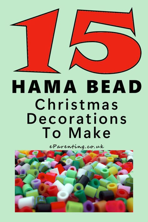 15 Hama Bead Christmas Decoration Ideas Bead Christmas Decorations, Hama Bead Christmas, Plastic Beads Melted, Plastic Bead Crafts, Hama Beads Christmas, Beaded Christmas Decorations, Hama Beads Design, Hama Bead, Christmas Decoration Ideas