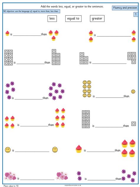 More Than Fewer Than Activities Eyfs, Fewer And More Worksheets, More Than Less Than, Quotes Teachers, Year 1 Maths, Teaching Class, Word Problem, 1st Grade Math Worksheets, English Worksheets For Kids