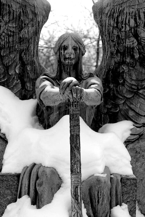 Belas esculturas de cemitério Haserot Angel, Angel Reference, Villain Lair, Cemetery Photos, Cemetery Angels, Cemetery Statues, Creepy Photos, Halloween Tombstones, Gothic Castle