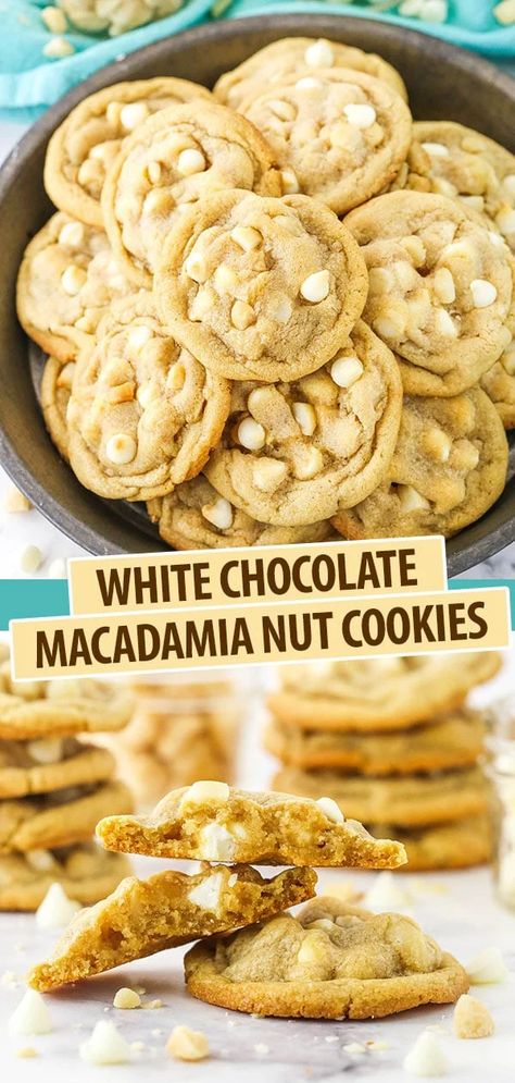 White Macadamia Nut Cookies, Chocolate Macadamia Nut Cookies, White Chocolate Macadamia Nut Cookies, White Chocolate Macadamia Nut, Quick Cookies, Macadamia Cookies, Macadamia Nut Cookies, Soft Cookies, Nut Cookies