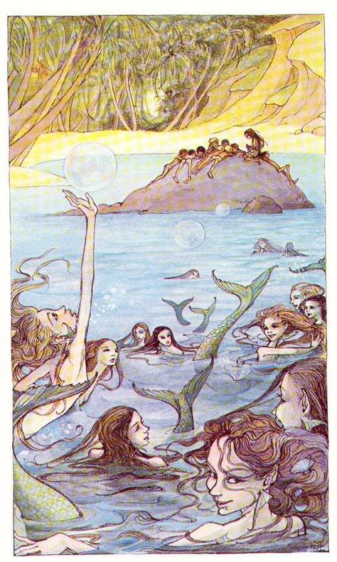 Trina Schart Hyman - mermaids Trina Schart Hyman, Illustrated Ladies, Water Spirit, Mermaid Fairy, Water Nymphs, Mermaids And Mermen, Vintage Mermaid, Mermaid Art, Childrens Illustrations