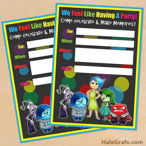 Click here to download FREE Printable Disney Pixar Inside Out Birthday Invitations! Inside Out Birthday Party, Inside Out Party Ideas, Inside Out Birthday, Inside Out Party, Kylie Birthday, Pixar Inside Out, 5th Birthday Party Ideas, Inside Out 2, Party Invitations Kids