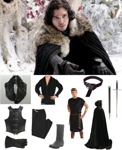 Jon Snow Halloween Costume, John Snow Outfit, Jon Snow Outfit, Jon Snow Costume Diy, John Snow Costume, Jon Snow Cosplay, Snow Costume, Jon Snow Costume, Snow Diy