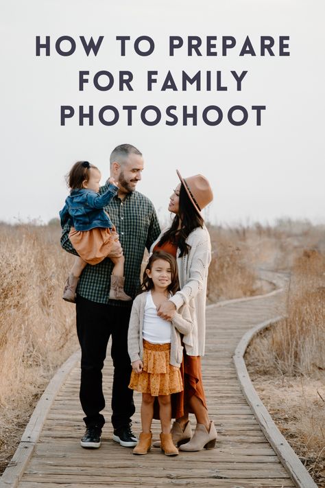 Family Photoshoot Checklist, Outfit Guide For Photoshoot, Hair For Photoshoot Family, What To Wear For Pictures, Posing Guide Family, Family Photo Location Ideas, What To Wear Photoshoot, Photo Checklist, Family Portrait Poses