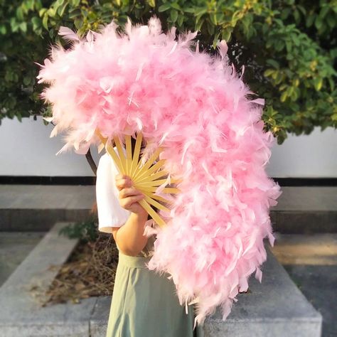 Feather Wedding Party Decoration | Feather Photography Props - 70 40cm Feather Fan - Aliexpress Fan Photography, Feather Photography, Fan Decoration, Feather Fan, Feather Wedding, Wedding Fans, Folding Fan, Pink Feathers, Stage Performance