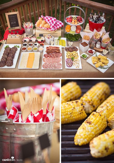 BBQ build-your-own bar Bbq Ideas Food, Gourmet Burger Bar, Bbq Party Food, Burger Party, Roast Beef Sandwich, Gourmet Burger, Backyard Bbq Party, Sandwich Bar, Birthday Bbq