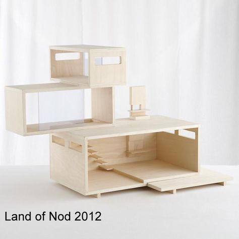 Mini Modern: You Have To Agree In The Land Of Nod Dollhouse Furniture Sets, Modern Dolls House, Kids Doll House, Dollhouse Design, Modern Dollhouse Furniture, Doll House Plans, Weekend House, Land Of Nod, Modern Dollhouse