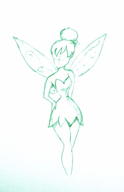 Tinkerbell Sketch, Peace Gesture, Okay Gesture, Machine Embroidery, Embroidery