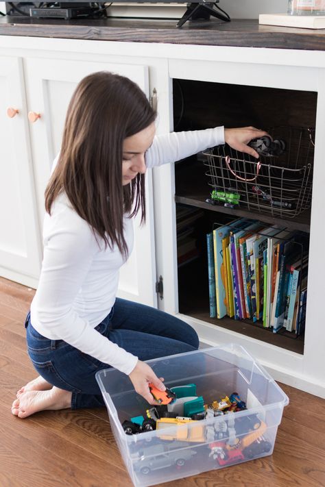 Tips for keeping a tidy home | How I organize my kid's toys | pumps and push-ups blog | sponsored Tidying Up, How To Keep Up With Housework, Cleaning Basket For Each Room, Tidy House Tidy Mind, How To Tackle A Messy House, How To Clean And Organize A Messy House, White Laundry, Cleaning Toys, Kids' Playroom