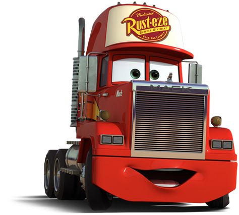 Mack is a character in Disney/Pixar's 2006 film Cars, its 2011 sequel, and its 2017 sequel. "Endless days on the road and sleepless nights criss-crossing the country... For some this life would quickly grow old. But not Mack. No sir. Mack knows how important his role is. He's driving Lightning McQueen, the world's fastest racecar. He's part of a team, and everybody knows there's no I in team, just like there's no I in Mack." Cars Disney Pixar, Tow Mater, Red Sox Nation, Cars Disney, Cars Party, Boston Strong, Cars Birthday Parties, Mack Trucks, Cars 2