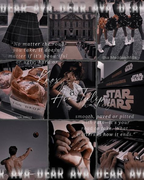 @book.editsx: “[🦋] – 𝐀𝐯𝐚 𝐚𝐧𝐝 𝐊𝐧𝐨𝐱, 𝐃𝐞𝐚𝐫 𝐀𝐯𝐚.  –  I love these two, they are extremely lovely and perfect…” Dear Ava Book, Dear Ava Aesthetic, Edits Inspiration, Dear Ava, Book Edits, High School Romance, Book Diy, Sports Romance, Perfect Together