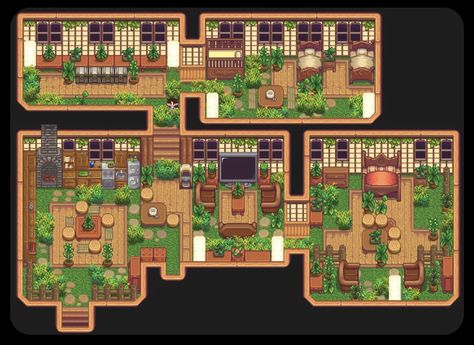 Stardew Interior, Stardew Farm, Stardew Farms, Stardew Valley Layout, Stardew Valley Tips, Stardew Valley Farms, Plant House, Farm Layout, Finally Happy