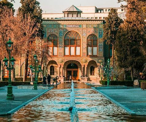 Golestan palace Golestan Palace literally the Roseland Palace, is the former royal Qajar complex in Iran's capital city, Tehran. Iran Iran Beauty, Persian Palace, Iran Architecture, Golestan Palace, Palace Architecture, Beautiful Iran, Fountain Lights, Iranian Architecture, Persian Architecture