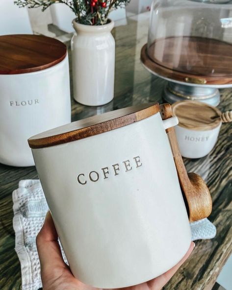 Stoneware Coffee Canister with … curated on LTK Influencer Outfit, Brazil Fashion, Breakfast Inspiration, Honey Coffee, Coffee Canister, Beautiful Houses Interior, Florida Living, Outfit Fall, Nutribullet Blender