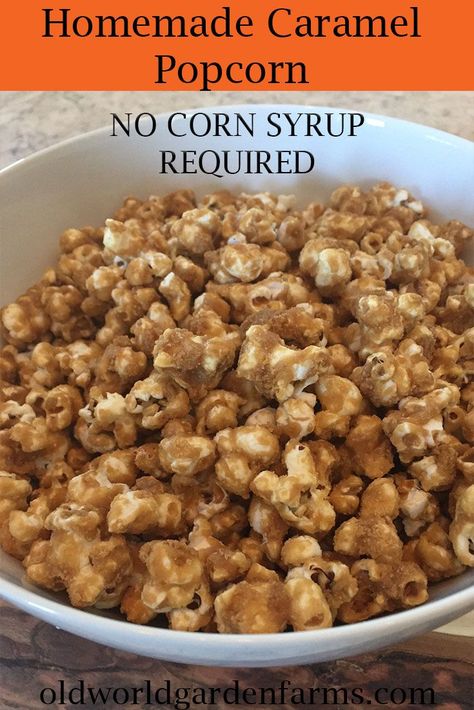 Caramel Popcorn Recipe No Corn Syrup, Caramel Popcorn Without Corn Syrup, Carmel Popcorn Recipe, Carmel Corn Recipe, Microwave Caramel Popcorn, Make Your Own Caramel, Candy Popcorn Recipe, Jello Popcorn, Popcorn Recipes Sweet