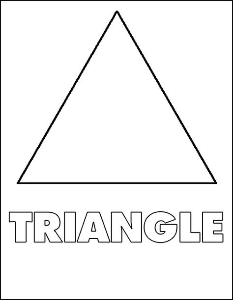 Triangle Coloring Page Triangle Coloring Page, Triangles Activities, Triangle Template, Shape Coloring Pages, Triangle Worksheet, Shapes Kindergarten, Printable Shapes, Shapes Preschool, School Coloring Pages