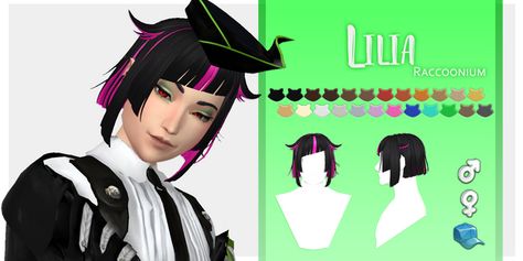 Lilia hair | Raccoonium on Patreon Sims 4 Twisted Wonderland, Sims 4 Cc Twisted Wonderland, Sims 4 Cosplay Cc, Sims Finds, Los Sims 4 Mods, Cc Folder, Cc Hair, Alt Goth, Sims 4 Cc Skin