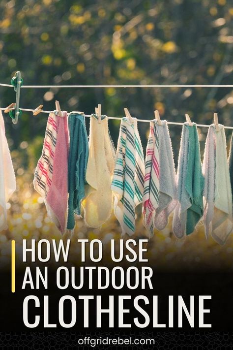 Drying clothes on an outdoor clothesline is not only a practical and eco-friendly alternative to using a dryer but also a nostalgic way to connect with nature. linedrying, clothesline, sundried, outdoor Outdoor Clothesline, Connect With Nature, Drying Clothes, Off Grid Living, Clothes Line, Off The Grid, Buying Guide, Sustainable Living, Being Used