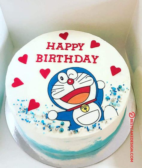 50 Doraemon Cake Design (Cake Idea) - October 2019 Doraemon Cake Designs, Cartoon Cake Design, Doraemon Birthday, Doraemon Cake, Cake Bento, Cake For Kids, Dora Cake, Cake Designs Images, Cool Cake Designs