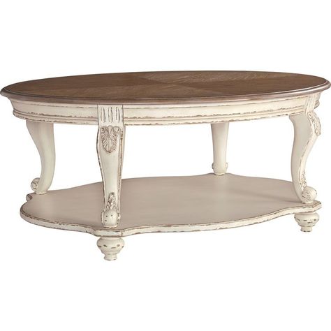 Realyn Oval Cocktail Table in 2022 | Coffee table white, Coffee table, Coffee table wood French Country Coffee Table, Oval Wood Coffee Table, Country Coffee Table, Coastal Living Room Furniture, White Cocktail Tables, Decorative Corbels, Beach Coffee, Oval Coffee Table, Traditional Cottage