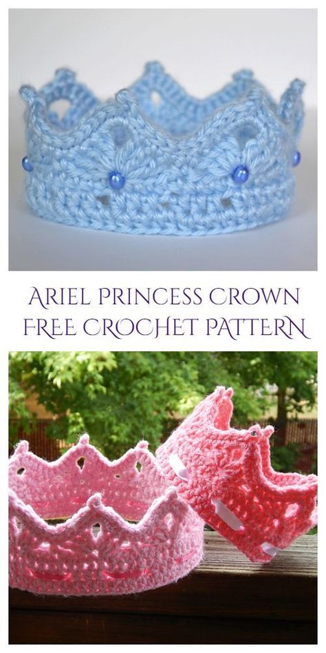 Crochet Baby Crown Ear Warmer Free Crochet Pattern Crochet Crown Pattern, Crochet Tiara, Princess Crowns, Crochet Crown, Crochet Princess, Baby Headbands Crochet, Baby Crown, Crown Pattern, Crochet Headband Pattern