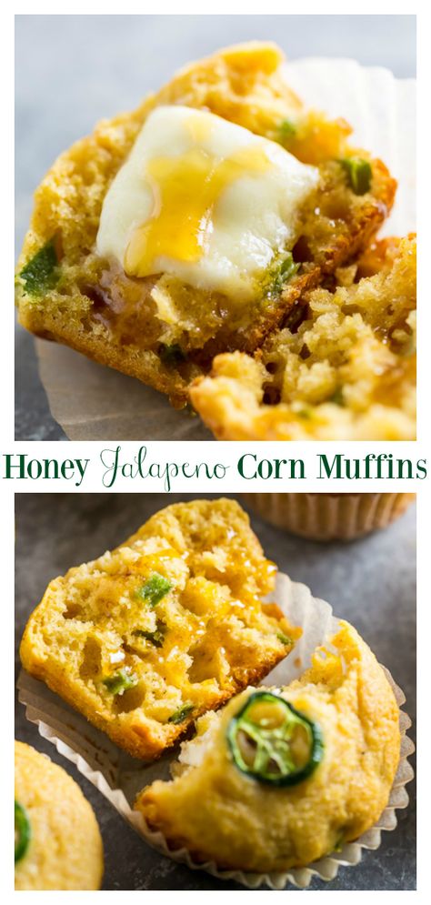 Honey Jalapeno Cornbread, Mexican Cornbread Muffins, Jalapeno Corn Muffins, Ginger Ale Punch, Honey Jalapeno, Savory Cornbread, Cornbread Muffins Recipe, Cookout Sides, Jalapeño Cornbread