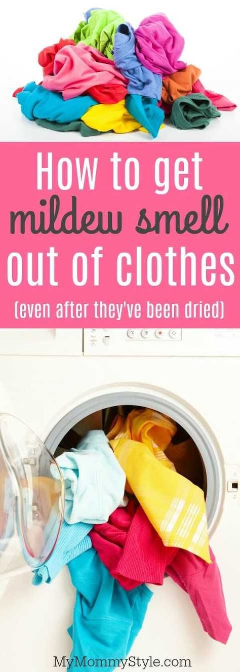 how to get mildew smell out of clothes Mildew Smell Out Of Clothes, Remove Odor From Clothes, Mold Smell, Cleaning Diy, Cleaning Stuff, Laundry Tips, Easy Cleaning Hacks, Cleaning Tricks, Homemade Cleaning