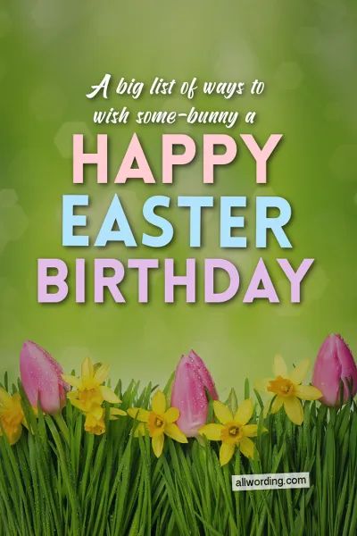 Fun and funny birthday wishes for someone born on or around Easter Sunday #HappyBirthday #Easter Happy Easter Birthday Wishes, Happy Easter Birthday, Happy Birthday Wishes For Him, Birthday 25, Funny Birthday Wishes, Easter Saturday, Birthday Jokes, Birthday Puns, Birthday Wishes For Him