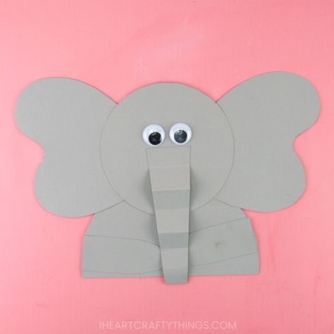 Preschool Elephant Crafts, Safari Crafts For Kids, Elephant Craft, Zebra Craft, Safari Crafts, Elephant Template, Zoo Crafts, Zoo Animal Crafts, Giraffe Crafts