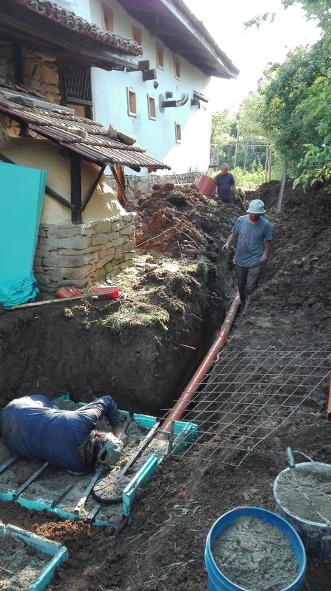 Septic tank installation Old Bulgarian House, Bulgarian House, Septic Tank Installation, Septic Tank