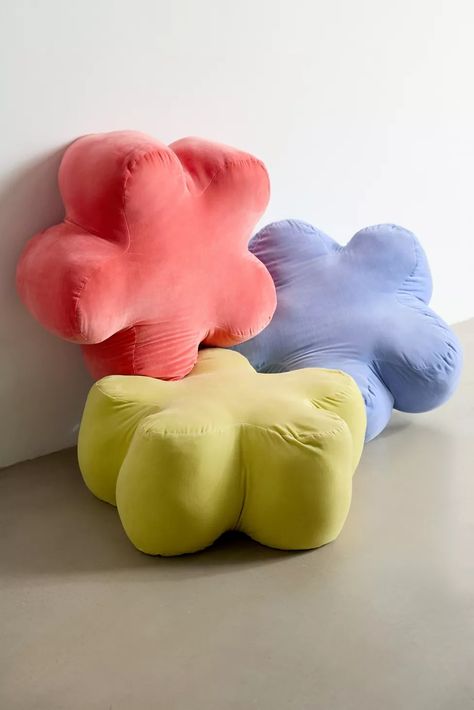 Blossom Velvet Floor Pillow | Urban Outfitters Apartment Diys, Fun Apartment, Floral Floor, Pillow Flower, Urban Outfitters Home, Dopamine Decor, Pinterest Contest, Meditation Pillow, Uo Home