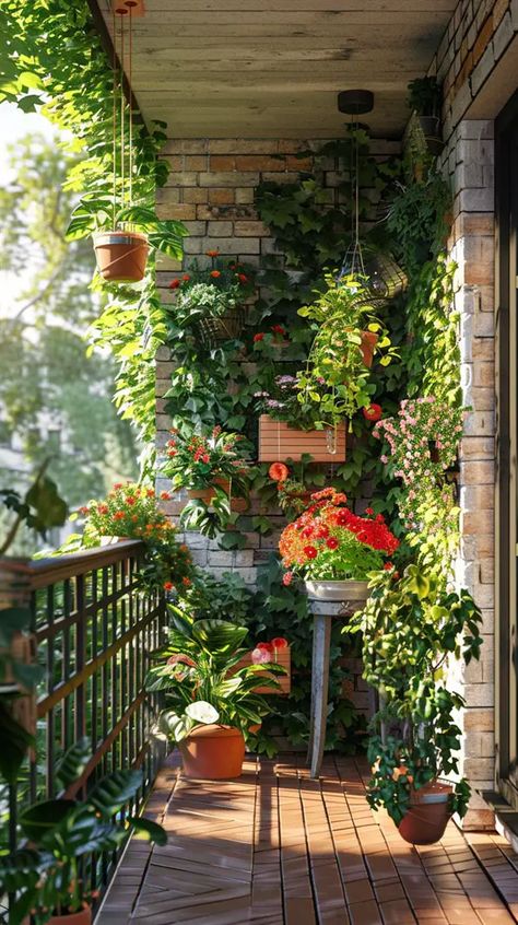 +100 Balcony Garden Ideas to Bloom Your Space - DecorWithEva Balcony Herb Gardens, Balcony Garden Ideas, Balkon Decor, Small Balcony Garden, Modern Balcony, Rooftop Design, Balcony Plants, Porch And Balcony, Spring Summer Decor