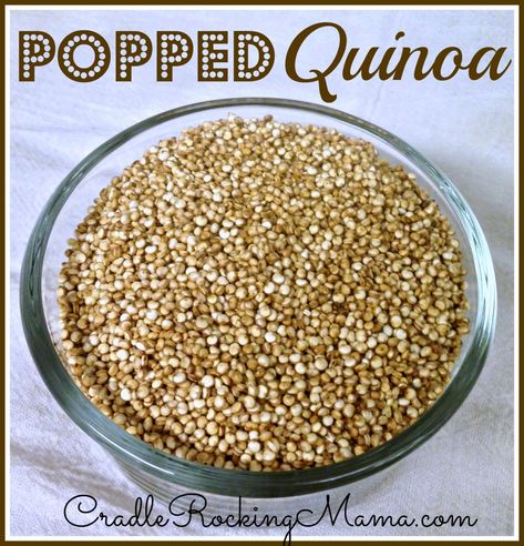 Quinoa Brittle, Popped Quinoa, Puffed Millet, Quinoa Snacks, Quinoa Cereal, Quinoa Recipes Easy, Toasted Quinoa, Puffed Quinoa, Making Quinoa