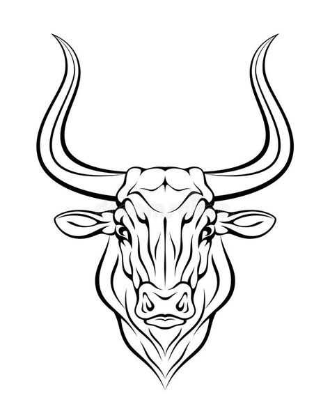 Bull Face Drawing, Bull Art Drawing, Tattoo Ideas Easy, Drawing Tattoo Ideas, Taurus Bull Tattoos, Taurus Art, Cow Tattoo, Cow Drawing, Flower Tattoo Drawings