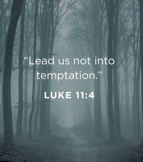 Lead us not into temptation. Luke 11:4 Temptation Quotes, Lead Us Not Into Temptation, Luke 11, Motivational Bible Verses, Angel And Devil, Morning Prayers, Study Planner, Jesus Quotes, Christian Life