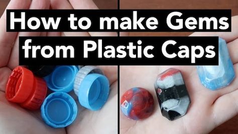 Melted Plastic Bottle Caps, Beads From Plastic Bottles, Melting Bottle Caps, Plastic Melting Crafts, Melted Bottle Caps, Recycle Plastic Jewelry, Plastic Bottle Caps Diy, Melt Plastic Diy, How To Melt Plastic Bottles