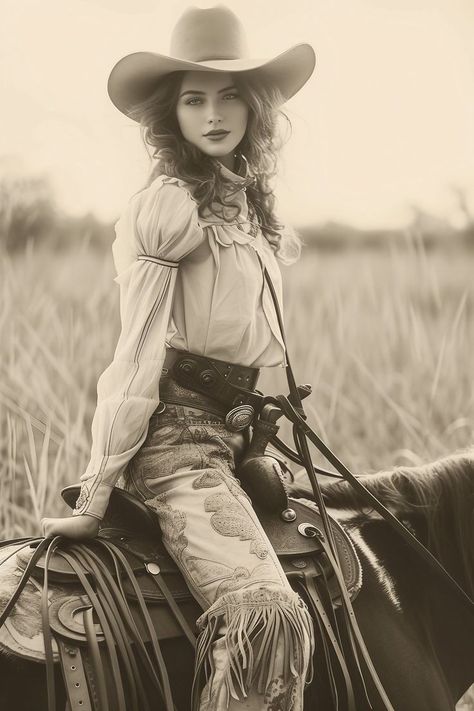 Farah Fawcett Hair, Fawcett Hair, Cowboy Lifestyle, Drawing Model, Gal Gardot, Old West Photos, Equestrian Chic, Cowboy Stuff, Women Faces