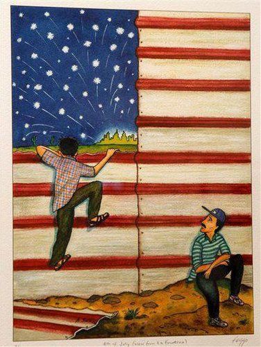 Immigration Art, Mexican American Culture, Activism Art, Chicano Love, Latino Art, Mexican Culture Art, Protest Art, The American Dream, Chicano Art