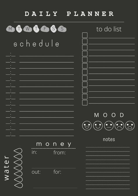 Planner Setup Ideas, Planner Monthly Layout, Simple Daily Planner, Notes Templates, Planner Themes, Success Planner, Life Planner Organization, Free Planner Templates, Studying Tips