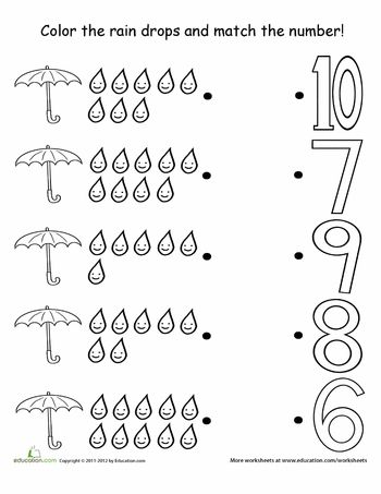 Worksheets: Counting Raindrops: Learning Outcome 5 - 4. Children begin to understand how symbols and pattern systems work. Weather Worksheets Preschool Free Printables, Weather Patterns Preschool, Weather Math Worksheets Preschool, Raindrop Counting Preschool, Rain Math Activities For Preschool, Worksheet For Nursery Class, Weather Worksheets, Weather Symbols, Preschool Weather