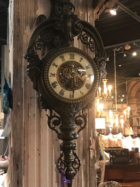 Victorian Clock, Clock Dark Aesthetic, Old Clocks Vintage Aesthetic, Clock Aesthetic Old, Victorian Clock Aesthetic, Victorian Clocks, Victorian Grandfather Clock, Victorian Wall, Wall Closet