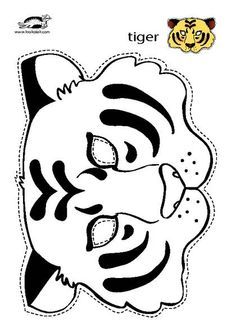 tiger mask Tiger Mask Template, Face Mask Craft, Tiger Craft, Tiger Scouts, Cub Scouts Tiger, Mask Craft, Tiger Face Mask, Tiger Birthday Party, Jungle Thema