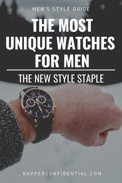 Find the right luxury accessory in this list of ten unique watches for men. Match the right look with your own personal style and needs. Read the article now. Unique Men’s Watches, Classic High-end Men's Pocket Watch, Michael Kors Lexington, Watches For Men Unique, Grooming Hacks, Military Style Watches, Best Military Watch, Mens Watches Military, Unique Watches